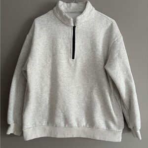 Gray Half-Zip Sweater